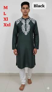 Kurta pyjama pour homme en soie fantaisie de bonne qualité avec broderie, à prix avantageux, vente en gros, approvisionnement en usine, achat en ligne en Inde - Product Image 4
