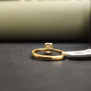 Elegant <b>Emerald</b> Cut Yellow Gold Plated Moissanite <b>Ring</b> IGI Certified Prong Set 925 Sterling <b>Silver</b> Trendy Women's Unisex - Product Image 5