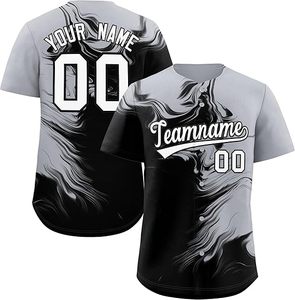 Maillot de baseball vierge personnalisé Offre Spéciale chemise 100 polyester boutonnée raglan - Product Image 5