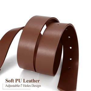 Vêtements de mode 100% cuir de vachette solide décontracté usine en gros Style de luxe ceinture en cuir avec boucle ardillon - Product Image 4