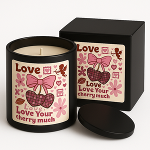 Bougies parfumées à la cire de soja pour la Saint-Valentin, pot de 7oz, design romantique, aromathérapie luxueuse pour fête de mariage, maison, Diwali - Product Image 4