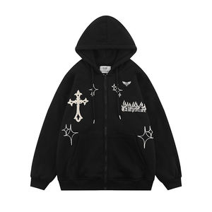 เสื้อฮู้ดพิมพ์ลายโครงกระดูกสีน้ำเงินคุณภาพสูง เสื้อฮู้ดลายกราฟิกรูปทรงกระดูกอ่อน เสื้อสเวตเชิ้ตผ้าฝ้ายฟลีซสตรีทแวร์แบบยูนิเซ็กซ์สั่งทำได้ - Product Image 3