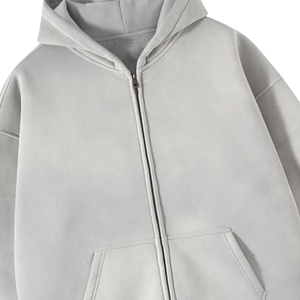 Nueva Sudadera con Capucha Blanca Lavada al Ácido, Estilo Vintage, Talla Grande, Forro Polar Suave, Cremallera Completa, Ropa de Calle, Sudadera para Invierno - Product Image 5