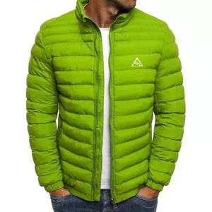 Veste matelassée personnalisée avec logo pour homme, imperméable, écologique, col montant, logo frontal, pour l'extérieur, vente en gros - Product Image 4