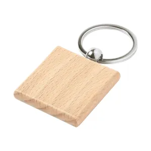 Porte-clés en bois personnalisés Wokke pour le merchandising - Product Image 3