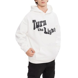 OEM logotipo personalizado 400 GSM Puff estampado Streetwear sudaderas con capucha hombres blanco en blanco térmico liso Sudadera con capucha 3D Puff impresión hombres sudaderas con capucha - Product Image 1