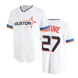 เสื้อเบสบอลปักลายสกรีนส่วนตัวขายส่งสำหรับเยาวชน ติดกระดุมเต็มตัว ผ้าโพลีเอสเตอร์ 100% - Product Image 1