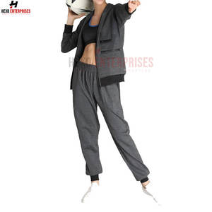 Top qualité femmes survêtements vêtements de rue femmes Gym vêtements de sport couleur grise survêtements Logo sur mesure pour les femmes - Product Image 5