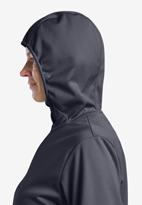 Veste Softshell Noire Imperméable de Haute Qualité pour Femme avec Logo Personnalisé, Manches Longues, Respirante, Coupe-Vent, pour la Course et les Activités de Plein Air - Product Image 4