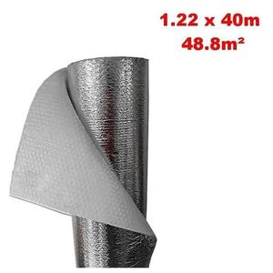 Rouleau de film bulle, MXBLD-007, 1,22x40m, 10mm, -51 à 82°C, Métallisé 0,1mm, Micro cellules 10mm, Métallisé 0,1mm, Bulle 2 - Product Image 2