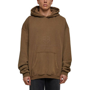 Meilleures ventes Basics 100% coton solide hiver lavage à l'acide polaire pull à capuche pour hommes en gros - Product Image 2