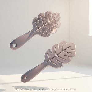 Cepillo Masajeador de Cabeza con Forma de Hoja de Monstera, Puntas Ventiladas para Masaje del Cuero Cabelludo, para Cabello Húmedo y Seco - Product Image 6