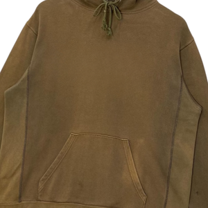 เสื้อมีฮู้ดสีน้ำตาลซีดซีดซีดโอเวอร์ไซส์ผ้าฝ้ายเสื้อสวมหัวแนวสตรีทมีฮู้ดเสื้อกันหนาวมีฮู้ดสำหรับทุกเพศโลโก้ที่กำหนดเองผู้ผลิตโรงงาน - Product Image 2