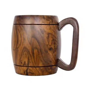 Tazas de Cerveza de Madera de Calidad Superior Estilo Vikingo Ecológicas con Asa - Colores y Tamaños Personalizables para Hoteles y Uso Doméstico - Product Image 5