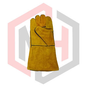 Protective Welding <b>Gloves</b> Safety Anti-Static Mig Tig Stick Forge BBQ Grill Fireplace Tear-Resistant Leather 11 oz - Product Image 3