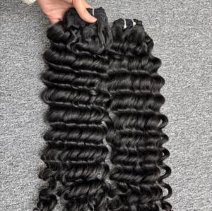 Extensiones de cabello humano con ondas de agua de la mejor calidad, venta al por mayor, 100%, vietnamita, crudo, doble estirado de alta calidad para mechones de pelo de trama - Product Image 3