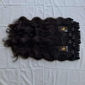 มัดผมคนจากอินเดียแบบดั้งเดิมผมลอนธรรมชาติหยิกเป็นลอน - Product Image 1