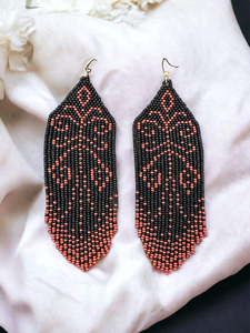 Perles frange boucles d'oreilles bohème boucles d'oreilles goutte Design natif perle pierre principale Chic Style bohème accessoire de mode - Product Image 6