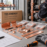 Pièces et composants en cuivre sur mesure, détails en cuivre conducteur de haute précision pour transformateurs électriques et équipements industriels
