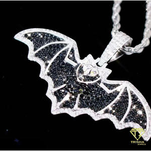 Pendentif Animal Volant Cultivé en Laboratoire en Argent Sterling 925, Design Aile Large, Breloque de Collier Streetwear Personnalisé - Product Image 5