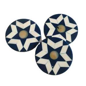 Posavasos de Resina Epoxi con Diseño Floral, Forma Redonda, para Tazas de Té, Uso en el Hogar, Hoteles y Restaurantes, Precio Bajo, Hecho a Mano en India - Product Image 4