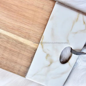 Tabla de cortar de resina y madera de acacia azul océano, tabla de cortar epoxi de Falak World Export para uso en la cocina - Product Image 2