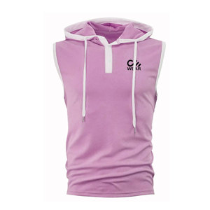 Sudaderas con capucha sin mangas de calidad superior a precio barato sudaderas con capucha de moda para Hombre Sudaderas con capucha lisas sin mangas informales - Product Image 2