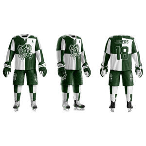 Uniforme de equipo de Hockey sobre hielo para hombre, camiseta transpirable de 100% poliéster, sublimación - Product Image 6