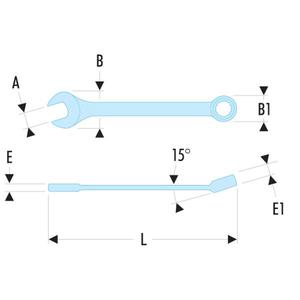 Llaves Combinadas de Alcance Corto Métricas Facom - Product Image 2