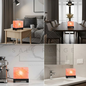 Lámpara de Sal Tallada en Forma de Cubo Hecha en Pakistán, 100% Sal del Himalaya Pura, Decoración del Hogar de Alta Calidad - Product Image 6