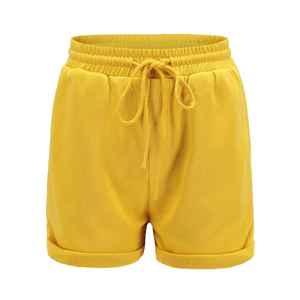 Short cargo personnalisé en molleton de coton 100% uni pour hommes avec logo personnalisé respirant à séchage rapide à la taille élastique - Product Image 1