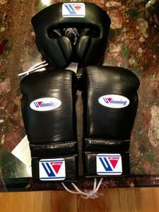 Conjunto de Sparring Negro de Primera Calidad y Marca Personalizada en Cuero Original BF-BS-02 - Product Image 2