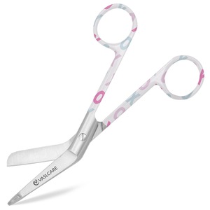 Tijeras de vendaje especial de San Valentín para regalo de enfermera para vestir Lister Tijera de vendaje con patrón XOXO de Vaslcare Love Pattern - Product Image 1