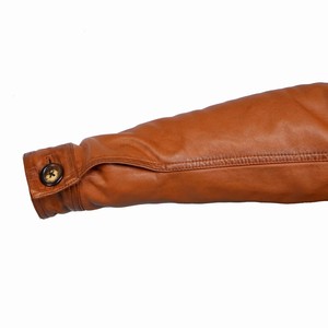 เสื้อโค้ทและแจ็กเก็ตหนังสีน้ำตาลหนังลำลองสำหรับผู้ชาย - Product Image 6