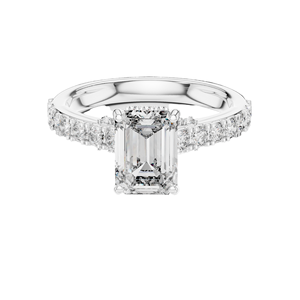 Bague en diamant de laboratoire taille émeraude 2,468 CT pour femme, VVS-VS EF CVD, or 18 carats, 14 carats, 10 carats et argent 925, or rose, or jaune, or blanc - Product Image 2