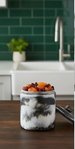 โถเก็บของทำมือคุณภาพพรีเมียม สีดำขาว ทำจากเรซิ่น เป็นมิตรกับสิ่งแวดล้อม ทนทาน พร้อมฝาปิด ภาชนะเรซิ่นธรรมชาติ สำหรับตกแต่งบ้านและเป็นของขวัญ - Product Image 2