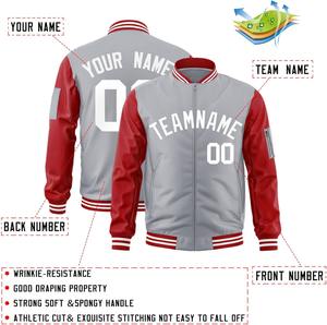 Chaqueta universitaria con colores de contraste, nombre de equipo personalizado, número, bordado personalizado, bombardero, chaqueta universitaria con letras, triangulación de envíos - Product Image 6