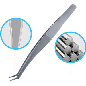 Pinzas Curvas de Precisión para Extensión de Pestañas, Acero Inoxidable Antiestático, Herramienta de Aislamiento de Volumen para Pestañas para Artistas Profesionales de Pestañas - Product Image 5