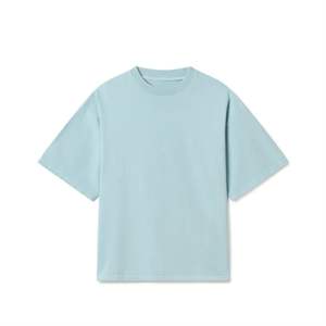 Confort décontracté T-shirt tricoté coupe ample pour hommes et femmes respirant et léger avec col en O et motif logo Superposition de relaxation à la maison - Product Image 1