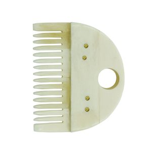 Customizable Ivory <b>Hair</b> <b>Comb</b> Natural White with Carved Animal Bone Inlay Size AGate Style and Technique Inspired by Nature - Product Image 1