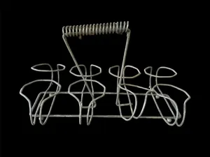 Soporte para bebidas de 8 tazas de oro vintage, soporte MCM, alambre de Metal de estilo de mediados de siglo para decoración del hogar - Product Image 5