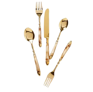 ชุดช้อนส้อมสแตนเลสแบบทนทานออกแบบใหม่ล่าสุดเครื่องใช้บนโต๊ะอาหารของขวัญธุรกิจขึ้นบ้านใหม่ล่าสุดผลิตขึ้นอย่างสวยงาม - Product Image 4