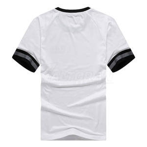 Ensemble T-shirt et short de course d'été personnalisés pour hommes, 100 % coton, séchage rapide, respirant, couleur contrastante, motif uni décontracté, vente en gros - Product Image 4