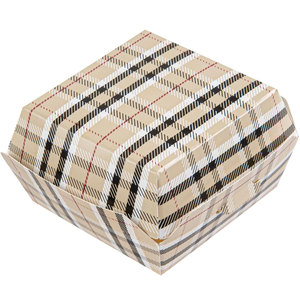 Mini boîtes à hamburger de 2.8x2.8x2 pouces, récipients alimentaires-couvercle à charnière, jetables, boîtes à emporter en papier à carreaux, curseurs de service - Product Image 2