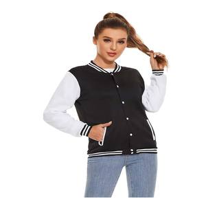 Chaqueta universitaria personalizada de estilo universitario para todas las estaciones, chaquetas holgadas de costura bordada de cuero PU para primavera, Otoño e Invierno - Product Image 5