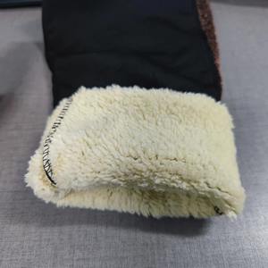 Pantalon cargo en molleton pour femme de bureau, taille haute, élastique, épais, noir, bordure dorée, pantalon long, grande taille - Product Image 4