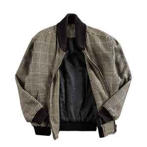 Custom Streetwear High Quality Winter Bomber <b>Jacket</b> V Neck Collar Breathable <b>Canvas</b> Fabric Plain Dyed Polyester Bomber <b>Jacket</b> - Product Image 6