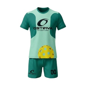 Uniforme de Pickleball de Manga Corta con Estampado Frontal, Secado Rápido, Anti-UV, Ropa Deportiva de Verano, 100% Poliéster, Nueva Llegada, Cintura Elástica - Product Image 1