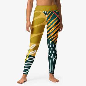 OEM leggings estampados para mujer logotipo personalizado pantalones de yoga de cintura alta venta al por mayor Slim Fit secado rápido cómodo ropa de entrenamiento deportivo - Product Image 4