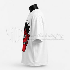 Camiseta Oversize con Estampado Gráfico para Hombre, Diseño de Dibujos Animados, Estilo Urbano, Informal, de Algodón, Hombros Caídos, Fabricante OEM ODM - Product Image 5